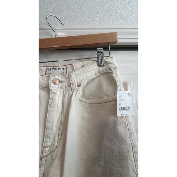 Free People Ecru Wide Leg Denim - Picture 4 of 4